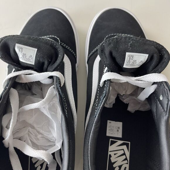 Vans Shoes Men\'s 9 Black White Ward Preppy Suede Canvas Y2K Skater Sneakers main image 5